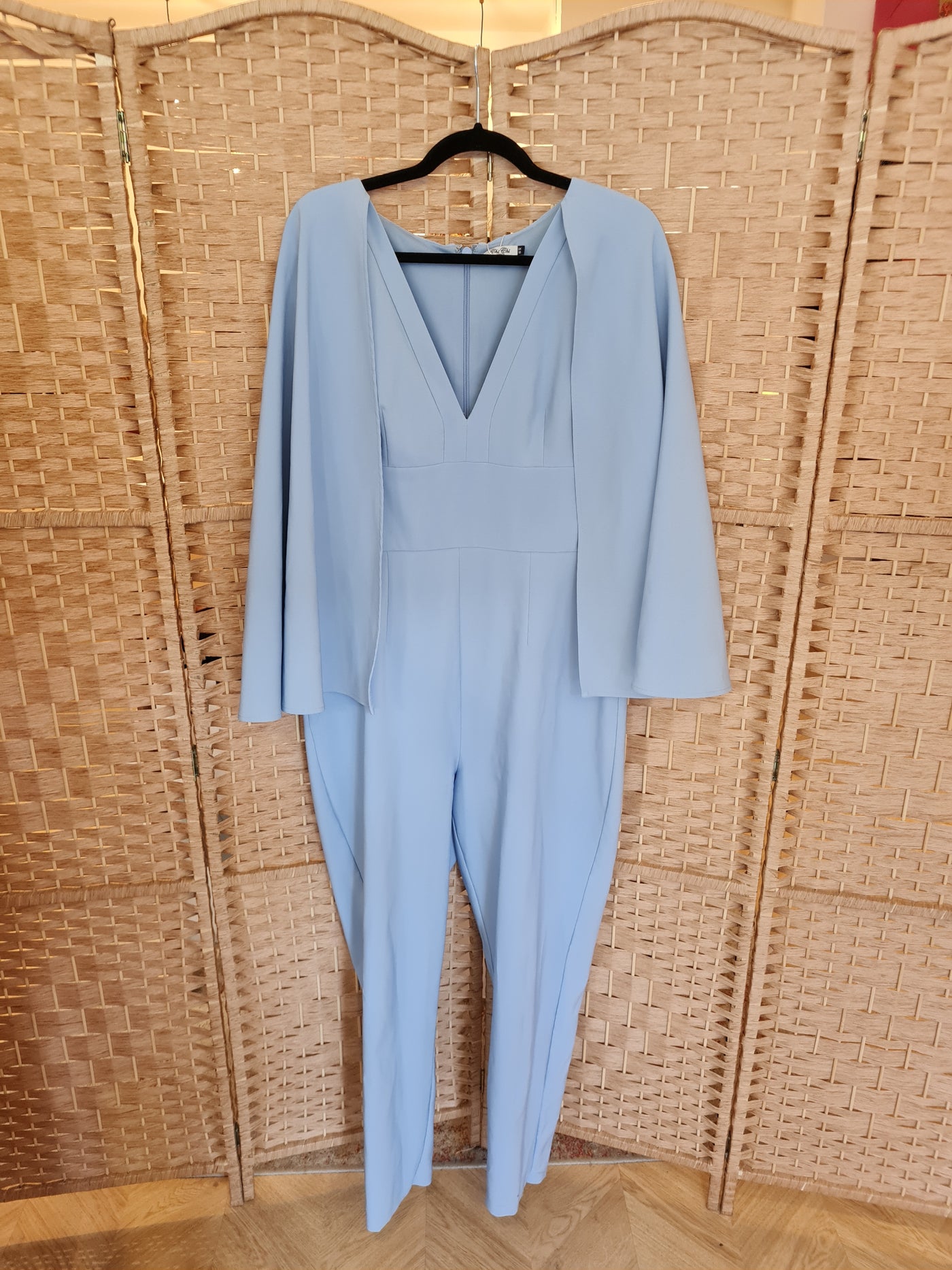 ChiChi Blue Cape Jumpsuit 16