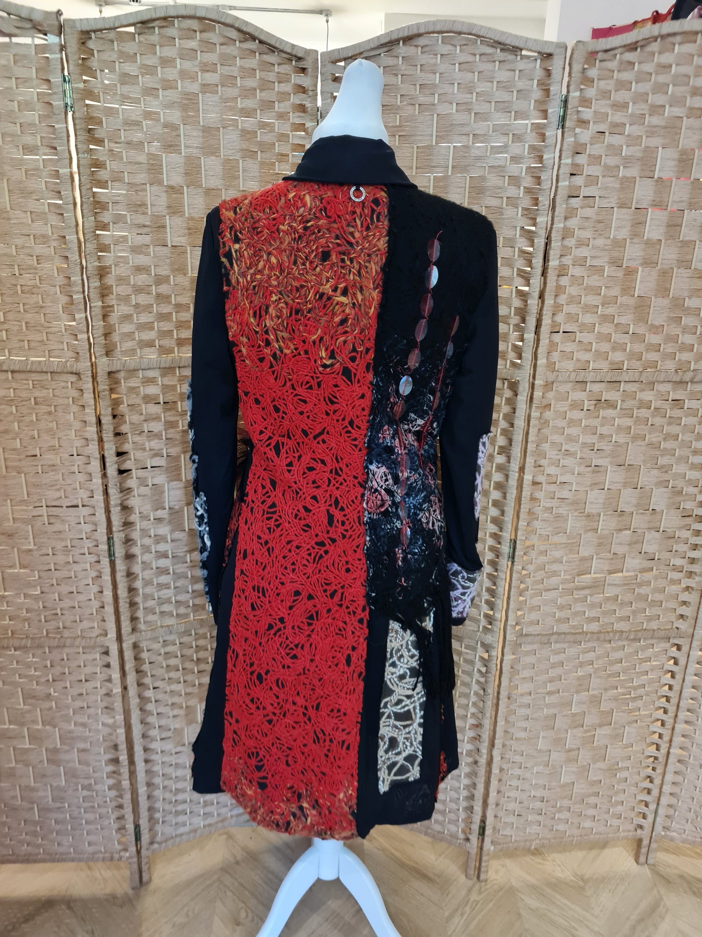 Save The Queen Red & Black coat XL