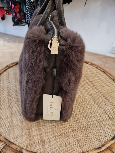 Jayley Brown Fur Bag RRP £90