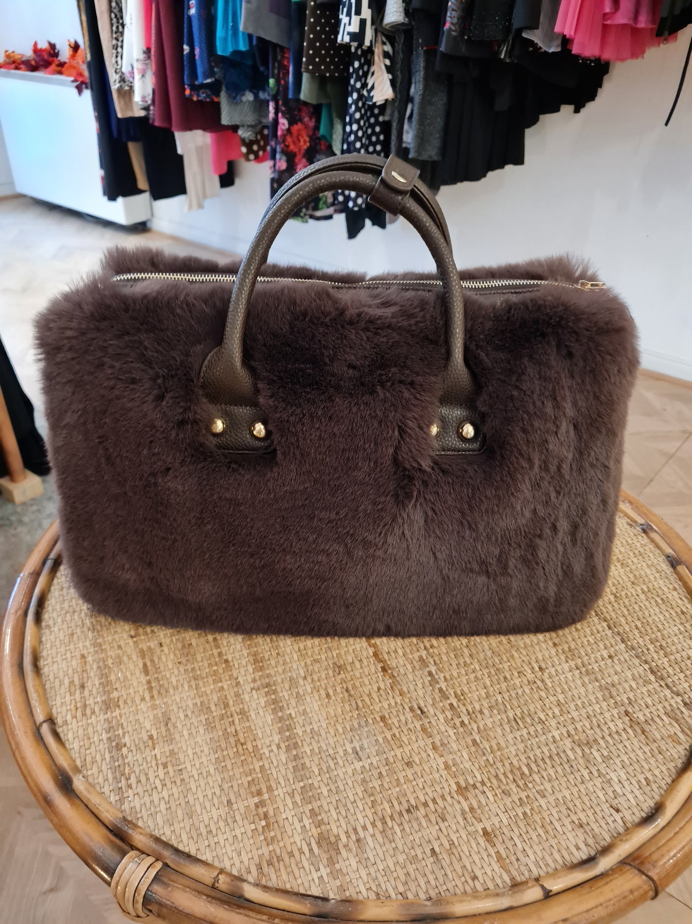 Jayley Brown Fur Bag RRP £90