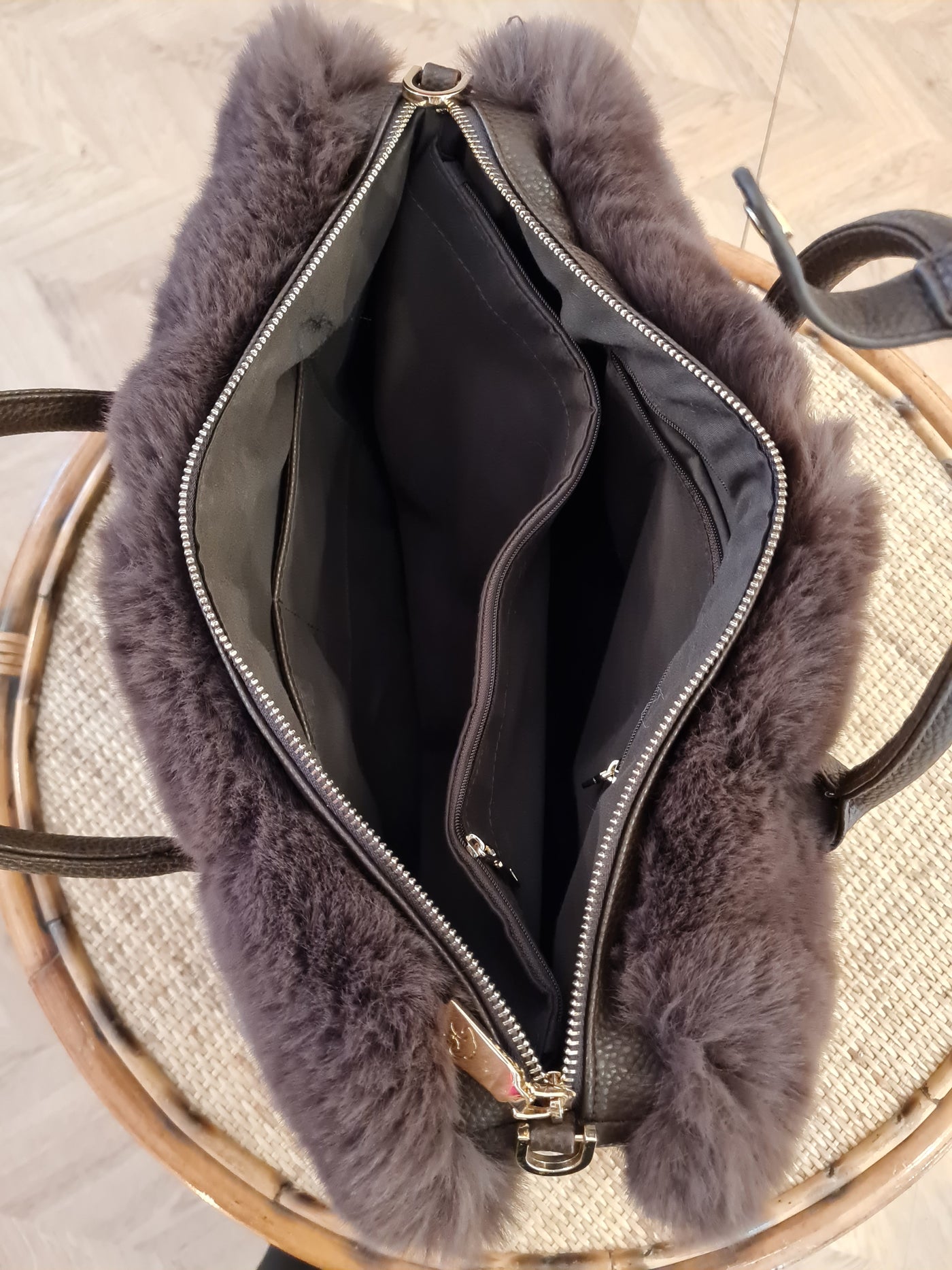 Jayley Brown Fur Bag RRP £90