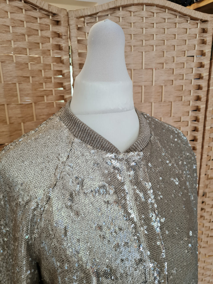 Zara Gold Sequin Jacket XS – The Wardrobe