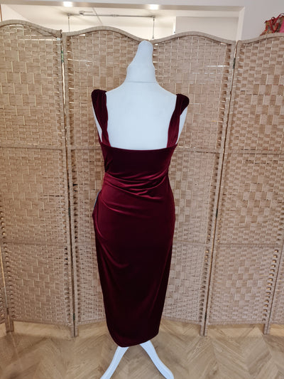ASOS Red Velvet Dress 14