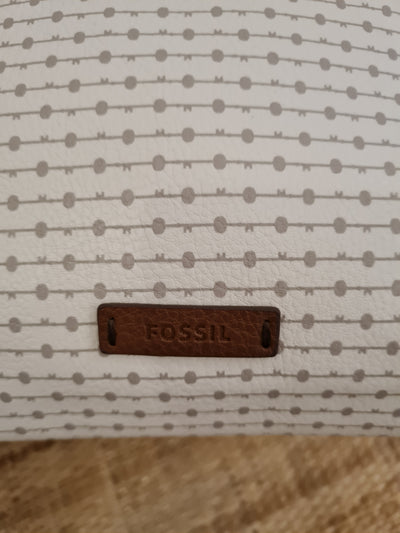 Fossil Cream & Tan Crossbody bag
