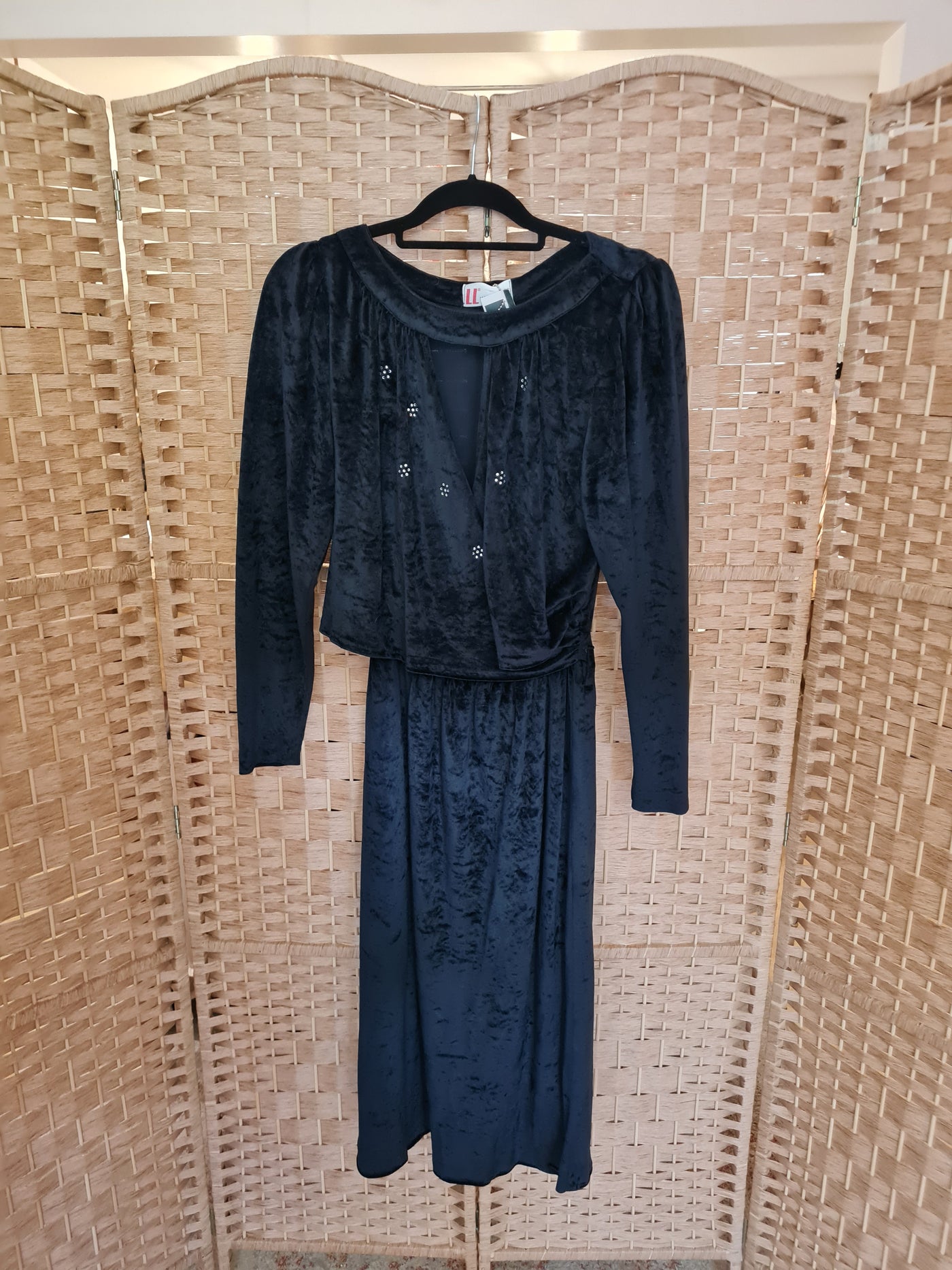 Lucie Linden Black Velvet dress 10
