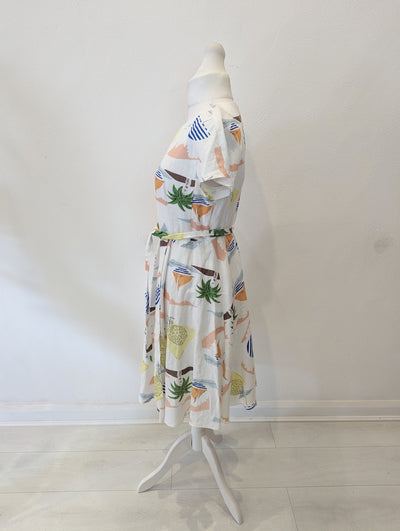 Hobbs Multi Print Dress Size 12