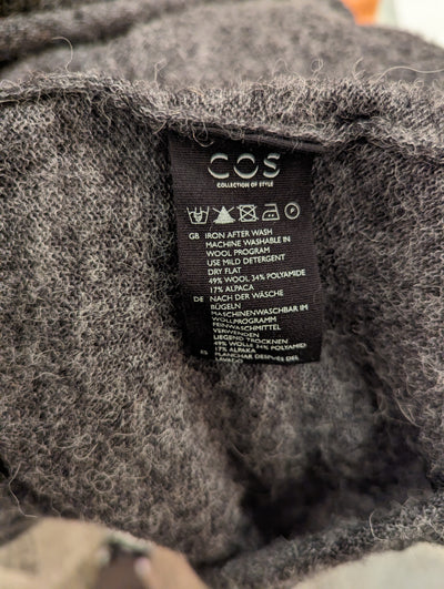 COS grey wool mix cardigan L