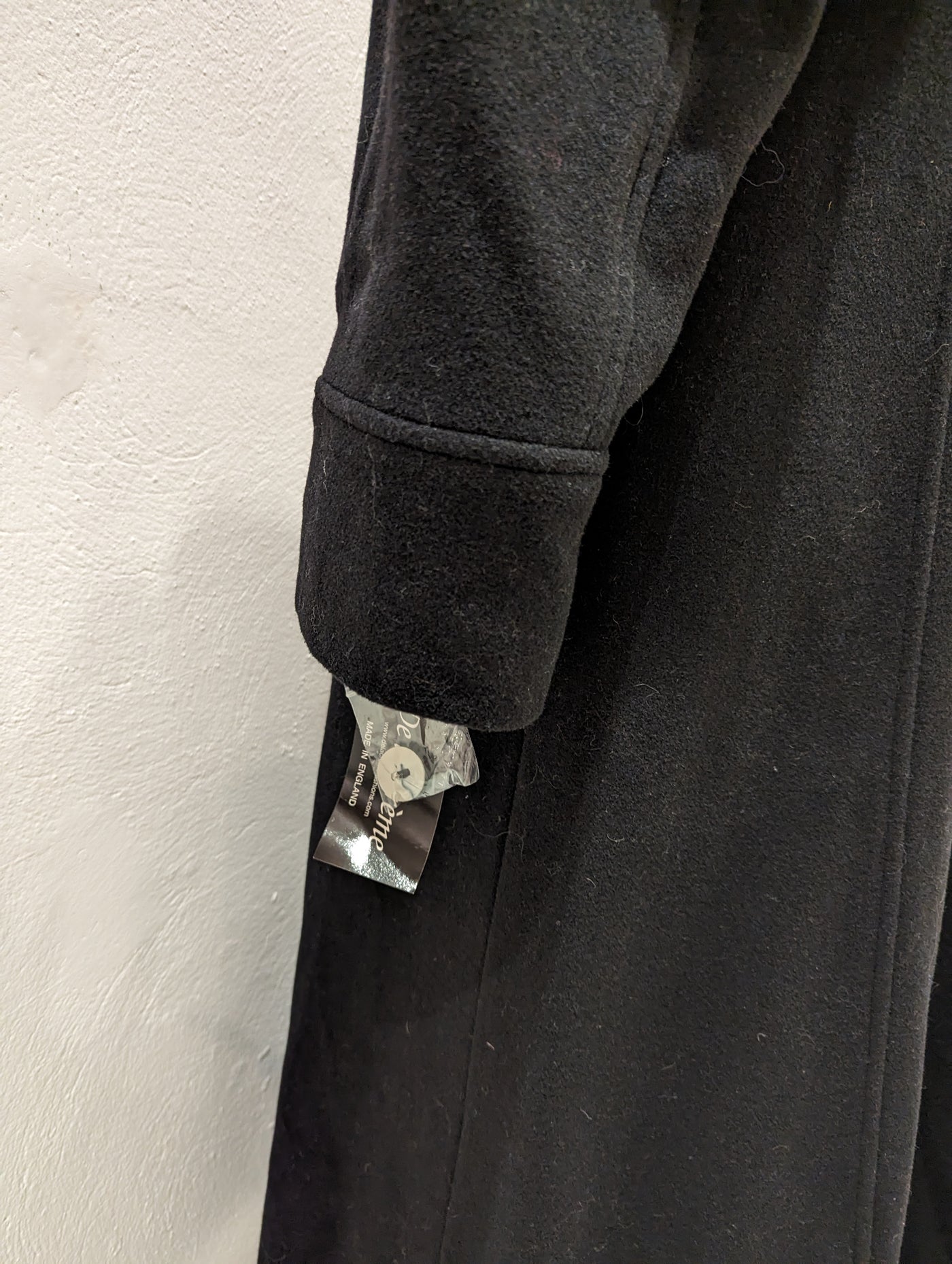 De La Crème wool/cashmere black coat 18 NWT