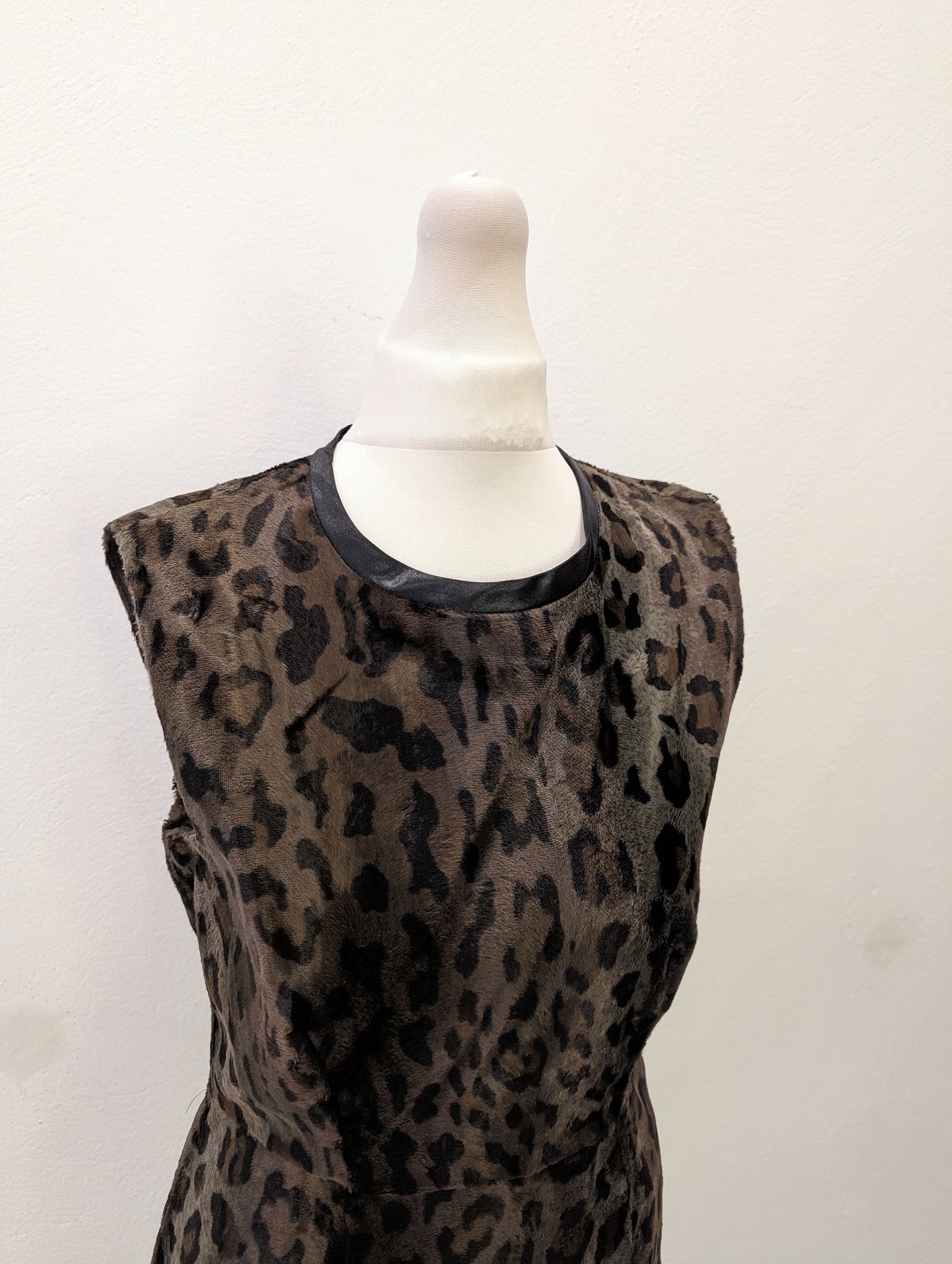 Sportmax Leopard Faux Fur dress 6/8