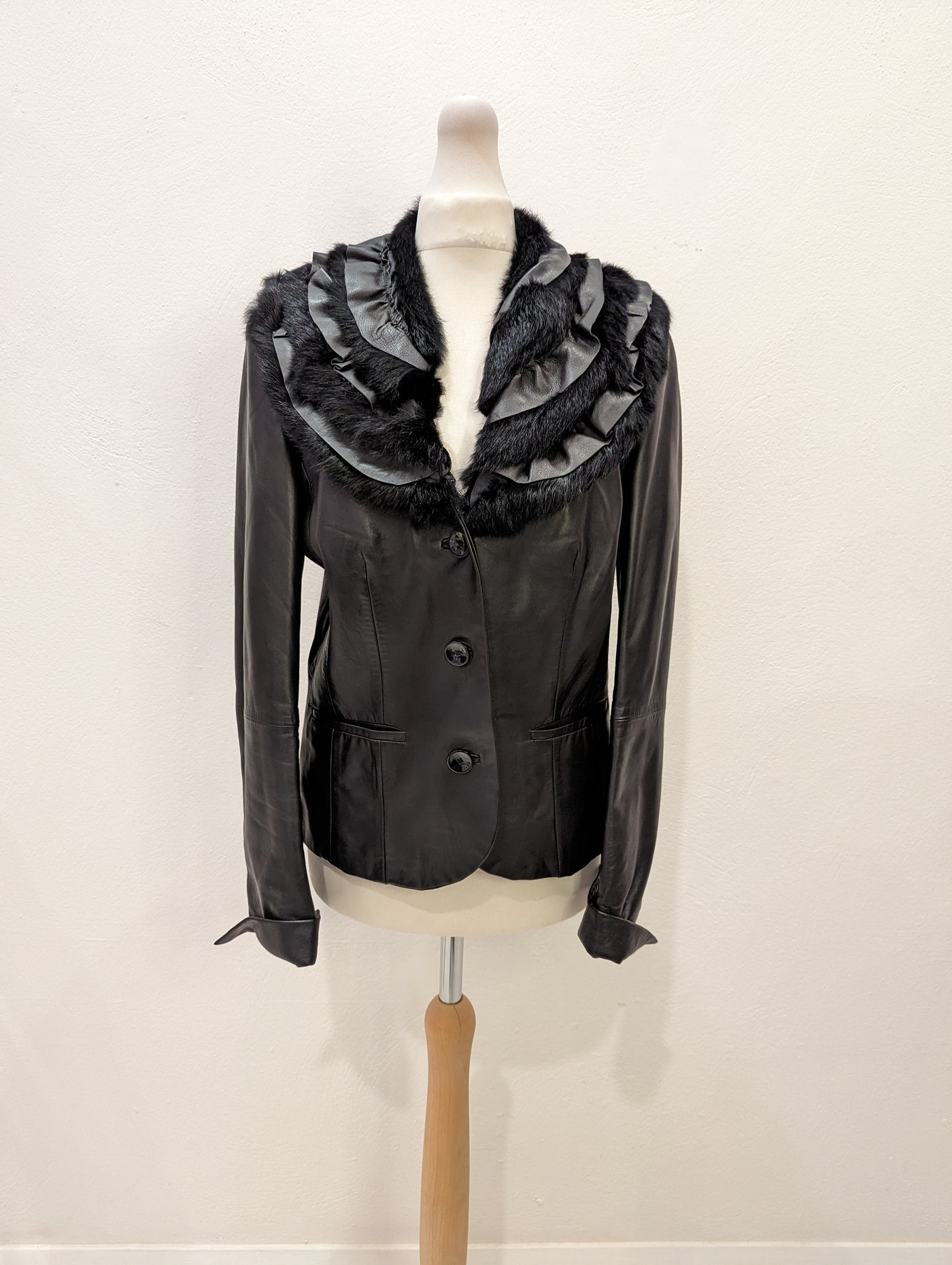 Gil Bret Black Leather Jacket 36
