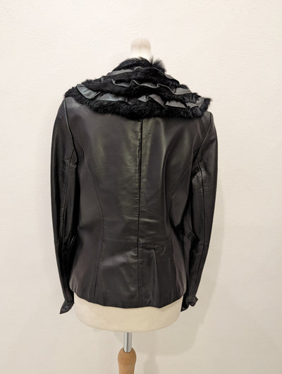Gil Bret Black Leather Jacket 36
