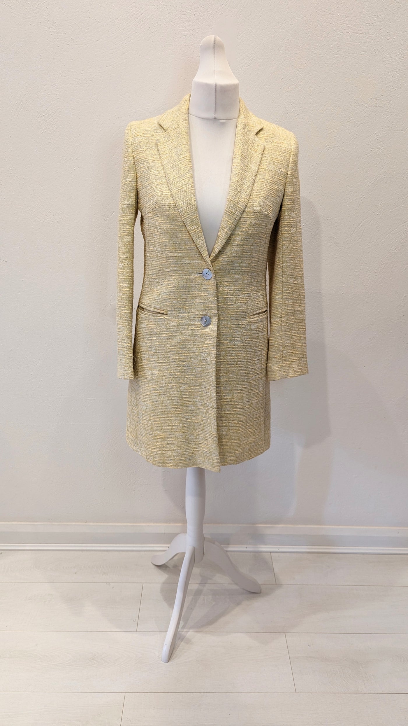 Helene Berman lemon tweed coat 12