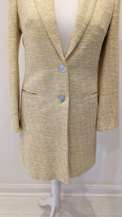 Helene Berman lemon tweed coat 12