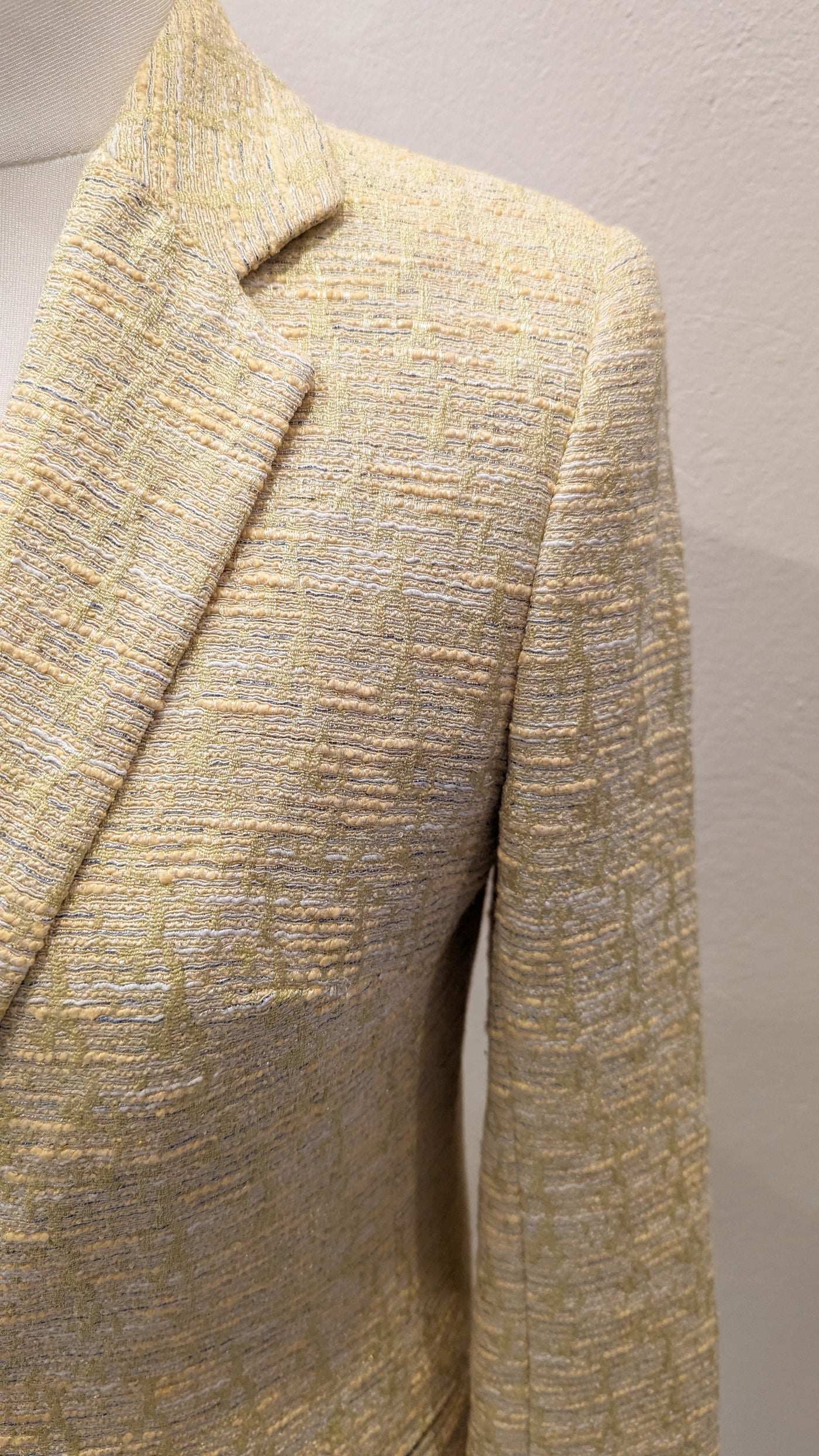 Helene Berman lemon tweed coat 12