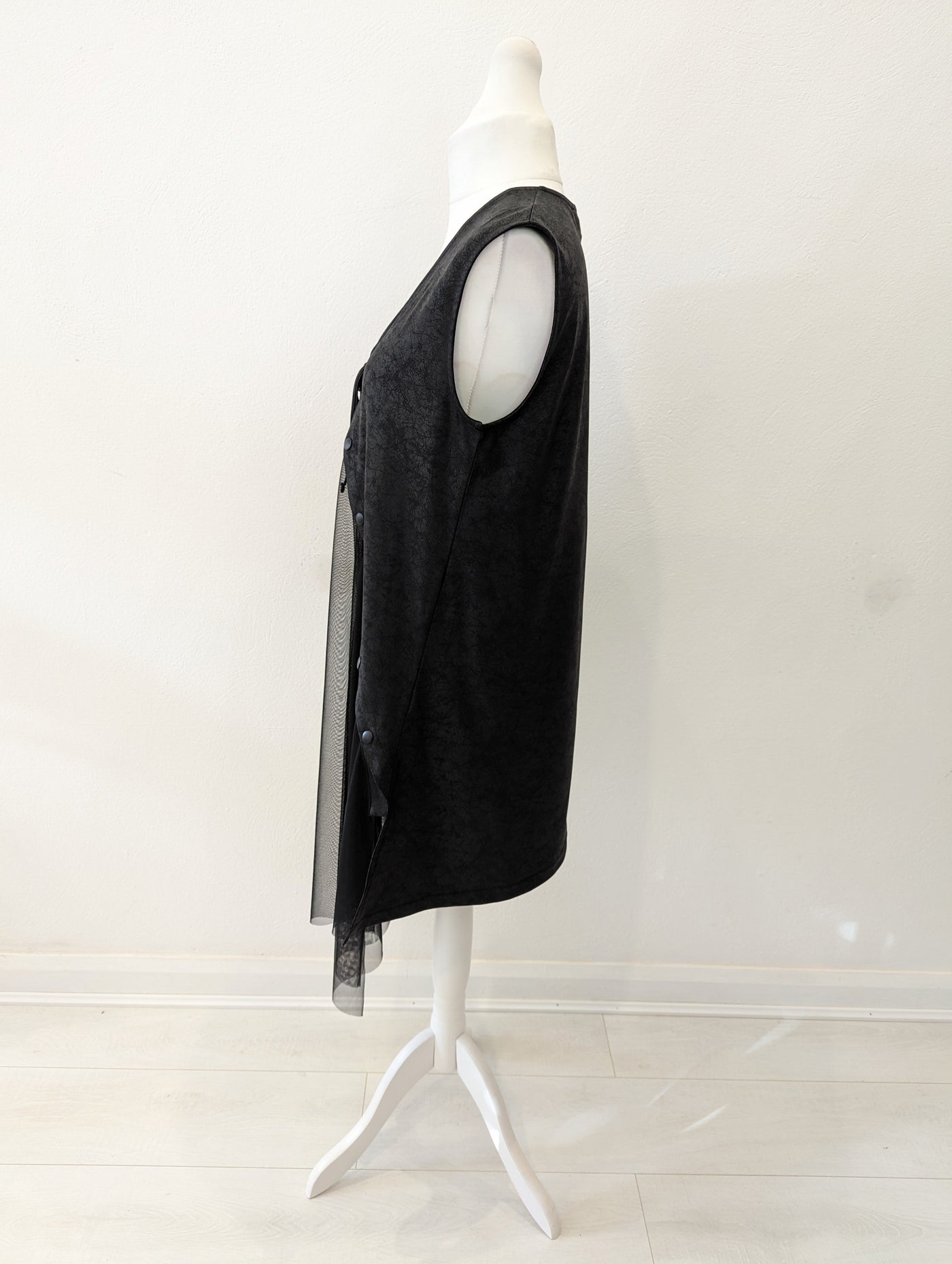 Ever Sassy black sheer front waistcoat M New RRP £79