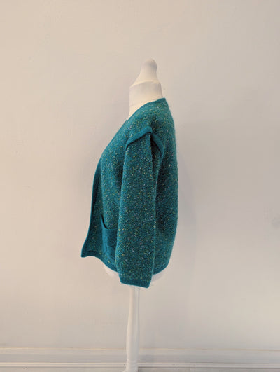 Light Knit Cardie - Teal Blue Cardie M
