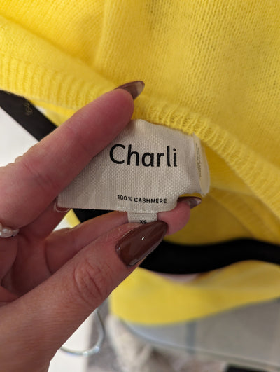 Charli Cashmere Yellow Jumper XS