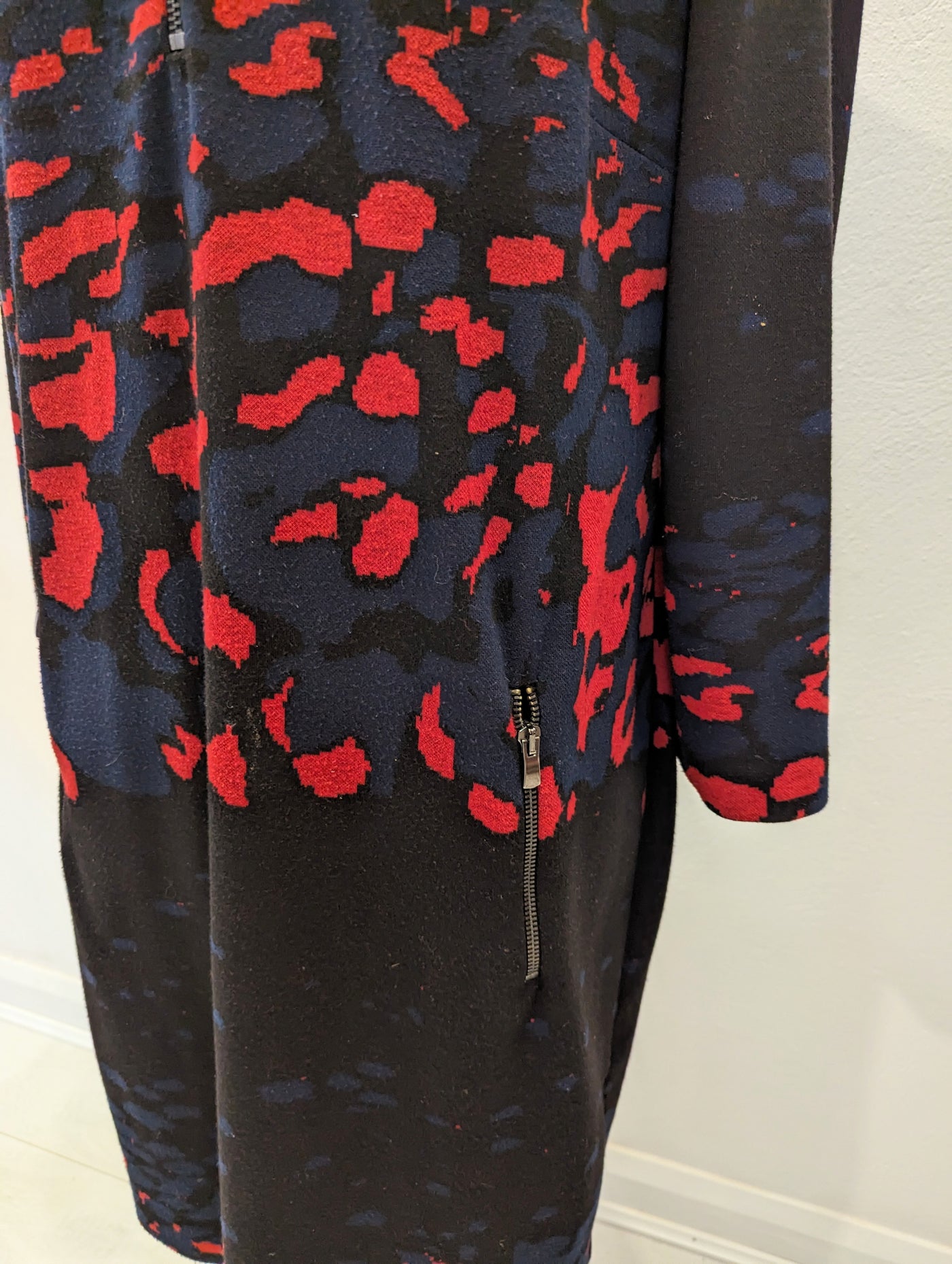 Pomodoro Black/Red Zip dress M/L