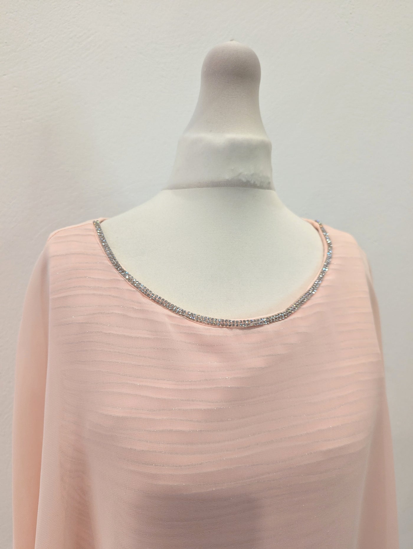 Pink Diamante Chiffon Dress 10