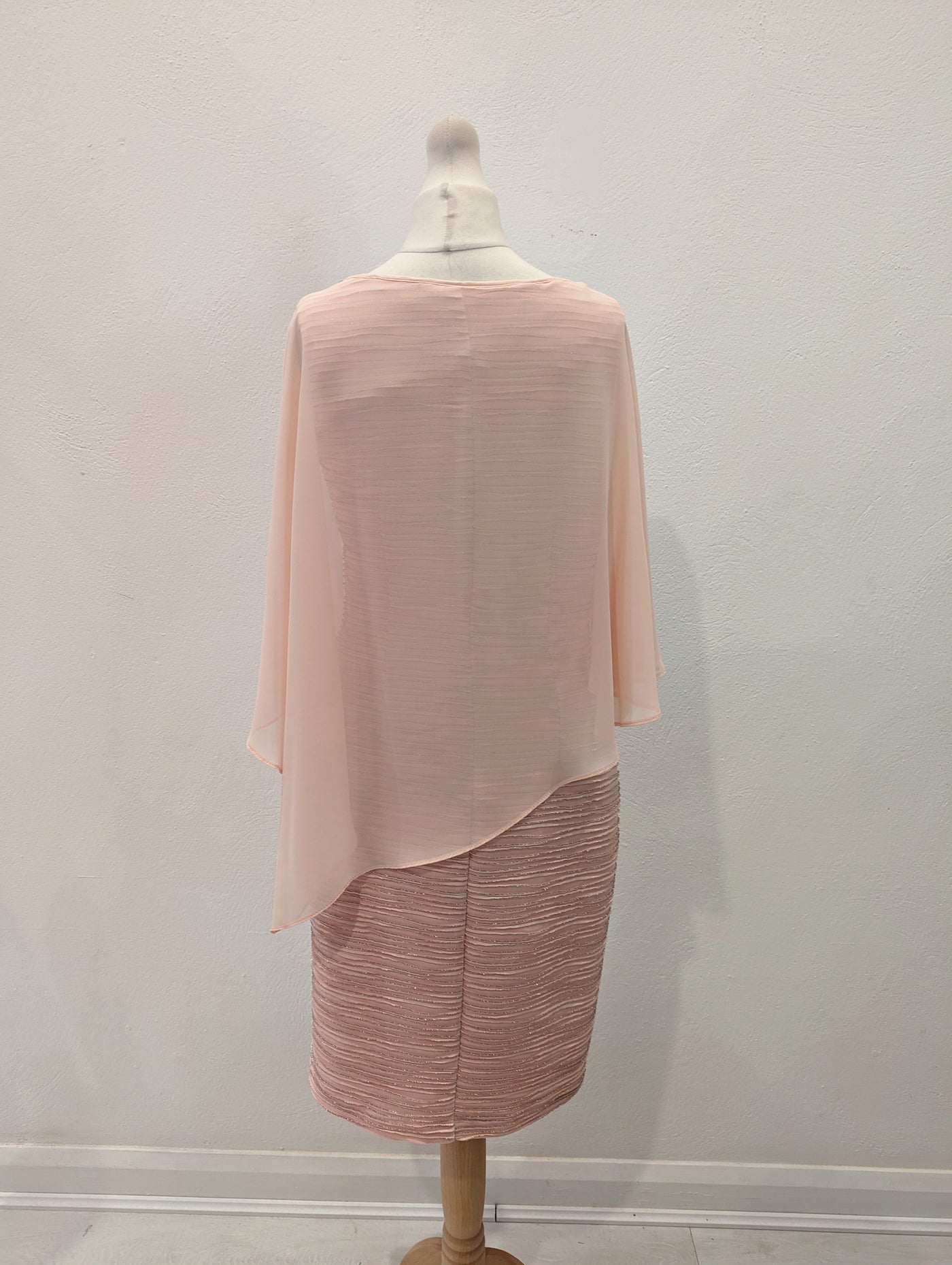 Pink Diamante Chiffon Dress 10