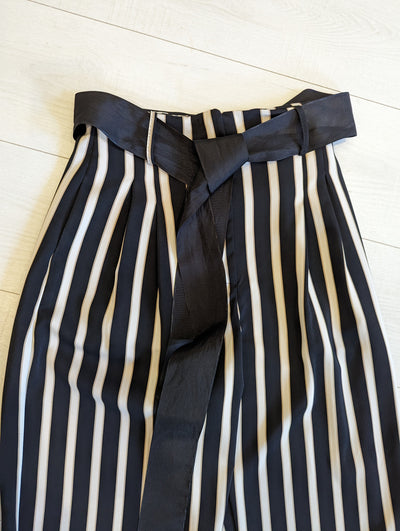 Rinascimento Black/ Cream Stripe Trousers S