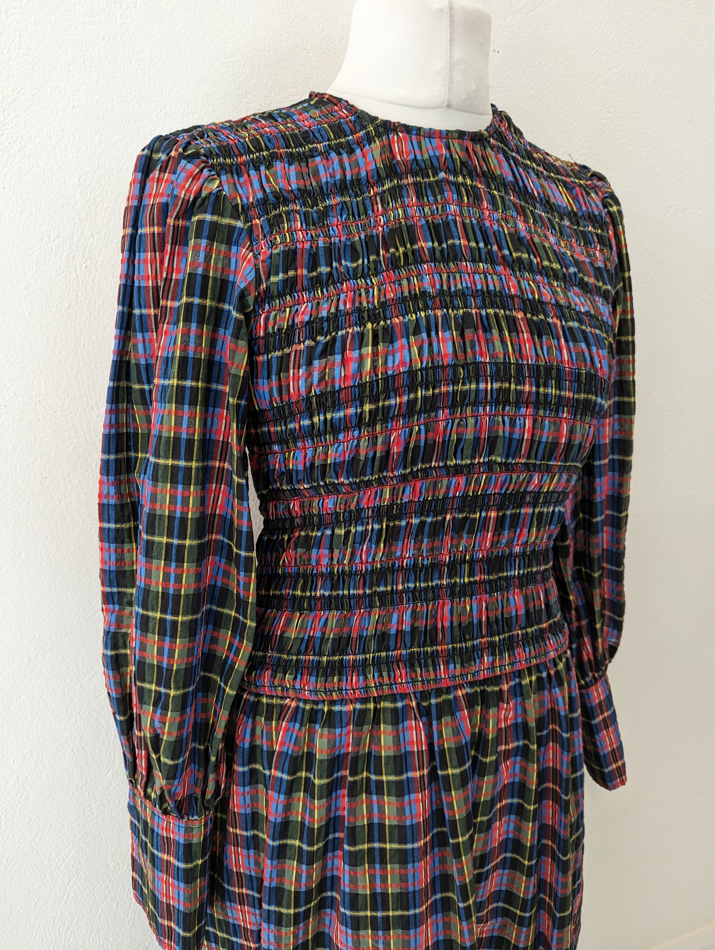Ganni Check Maxi Dress 40
