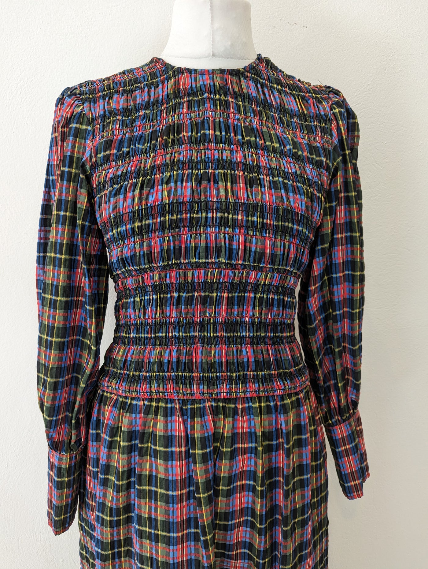Ganni Check Maxi Dress 40