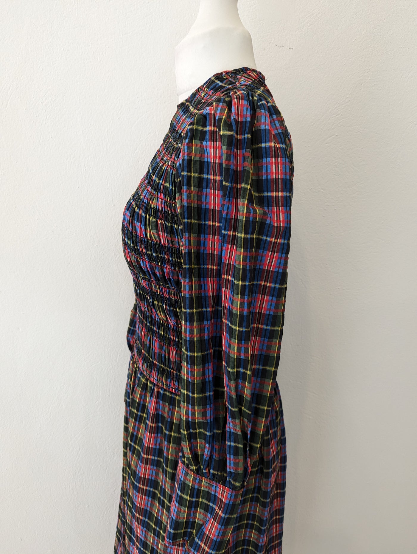 Ganni Check Maxi Dress 40
