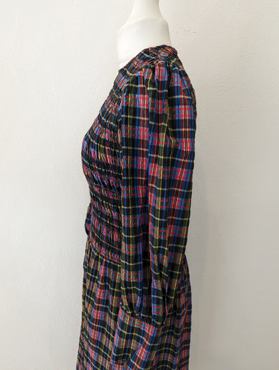 Ganni Check Maxi Dress 40