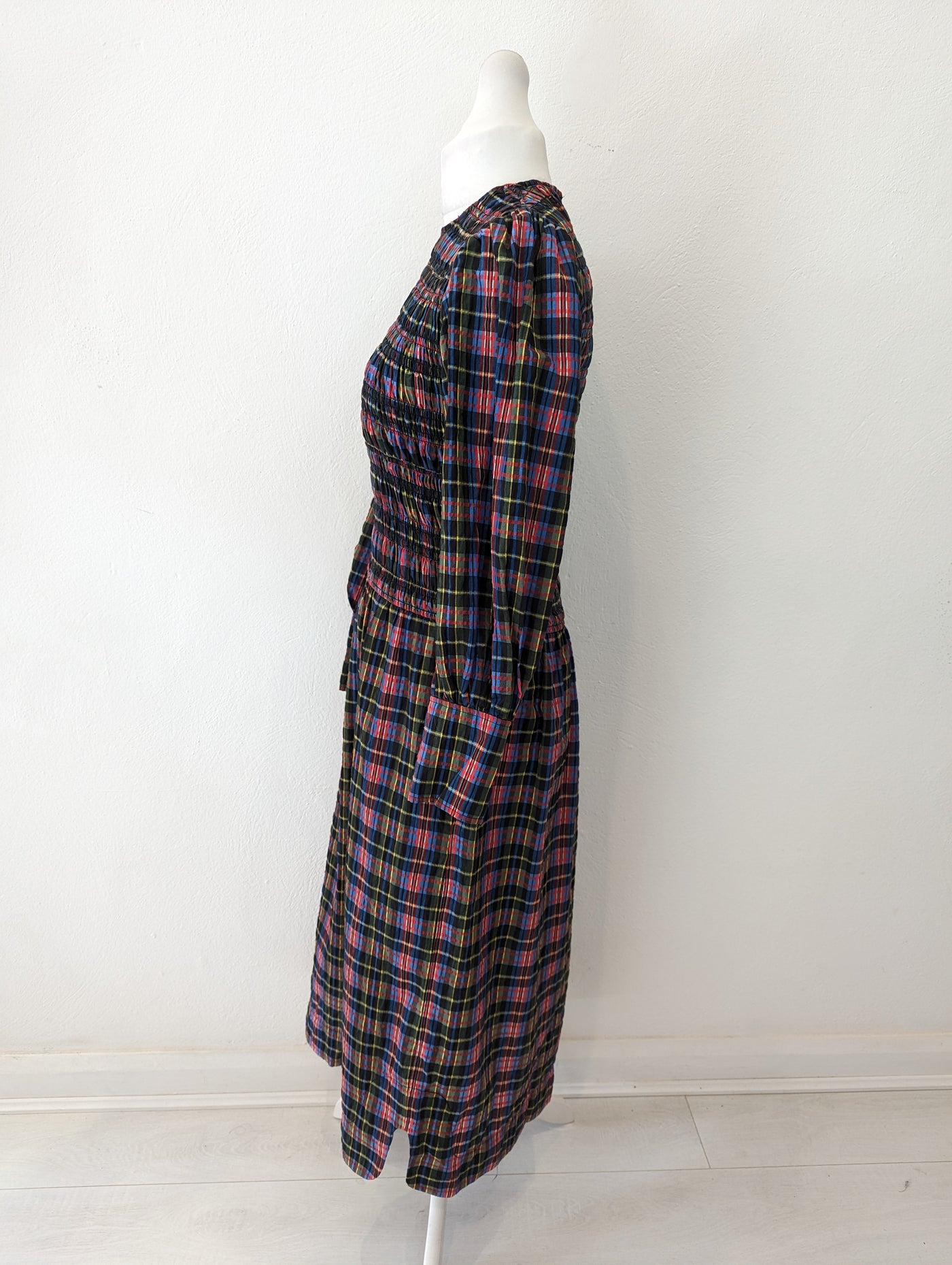 Ganni Check Maxi Dress 40