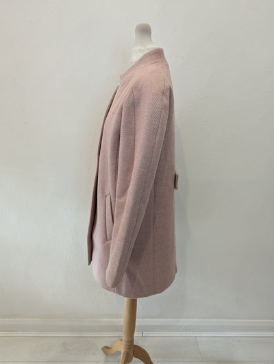 Joules Pink Herringbone Coat 10