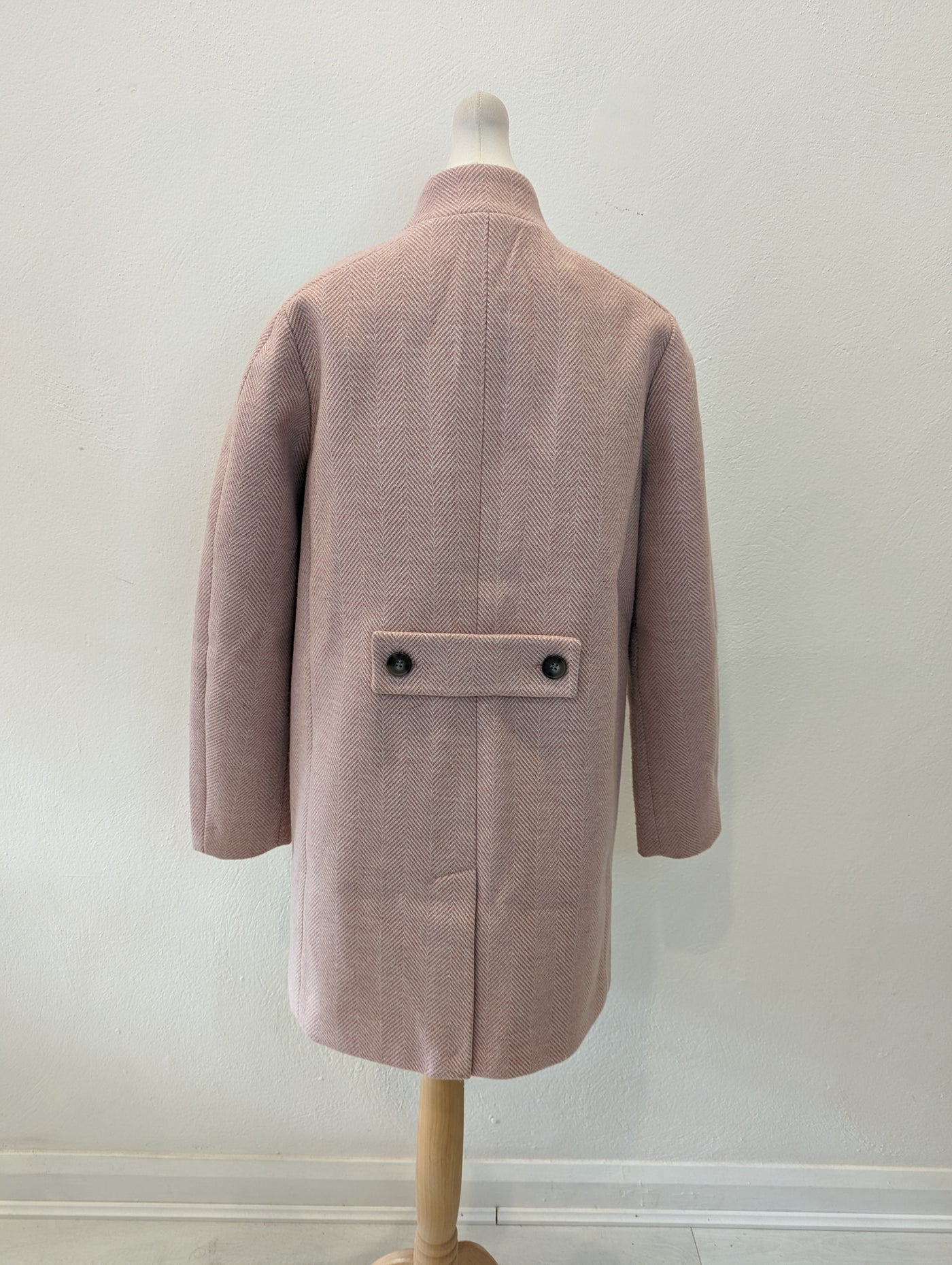 Joules Pink Herringbone Coat 10
