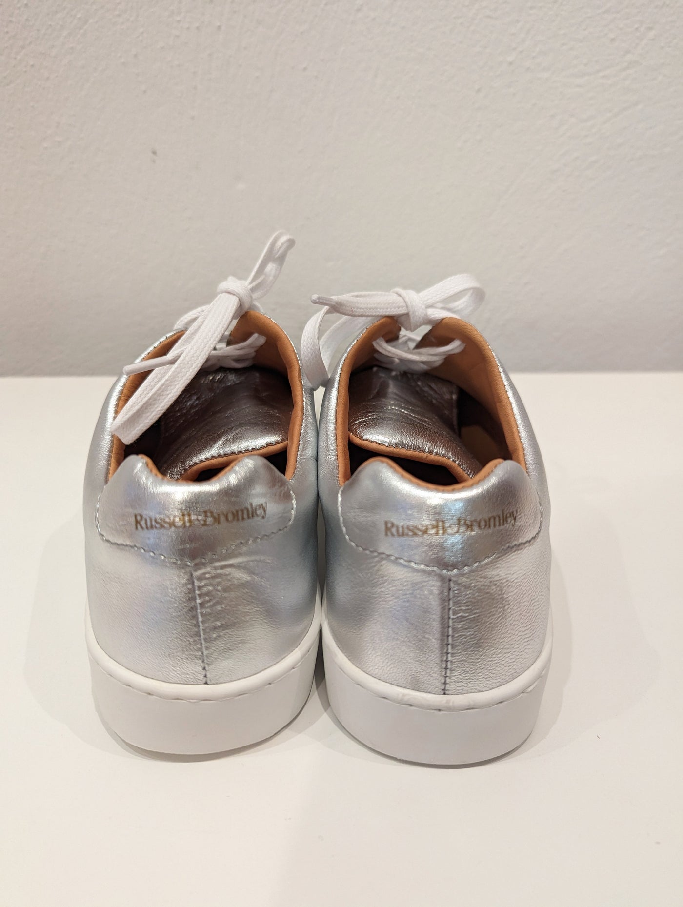 Russell & Bromley Silver trainers 37