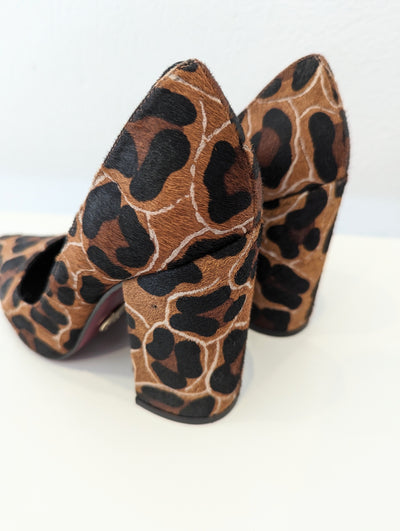 Rebeca Sanver Leopard Block Heel 36