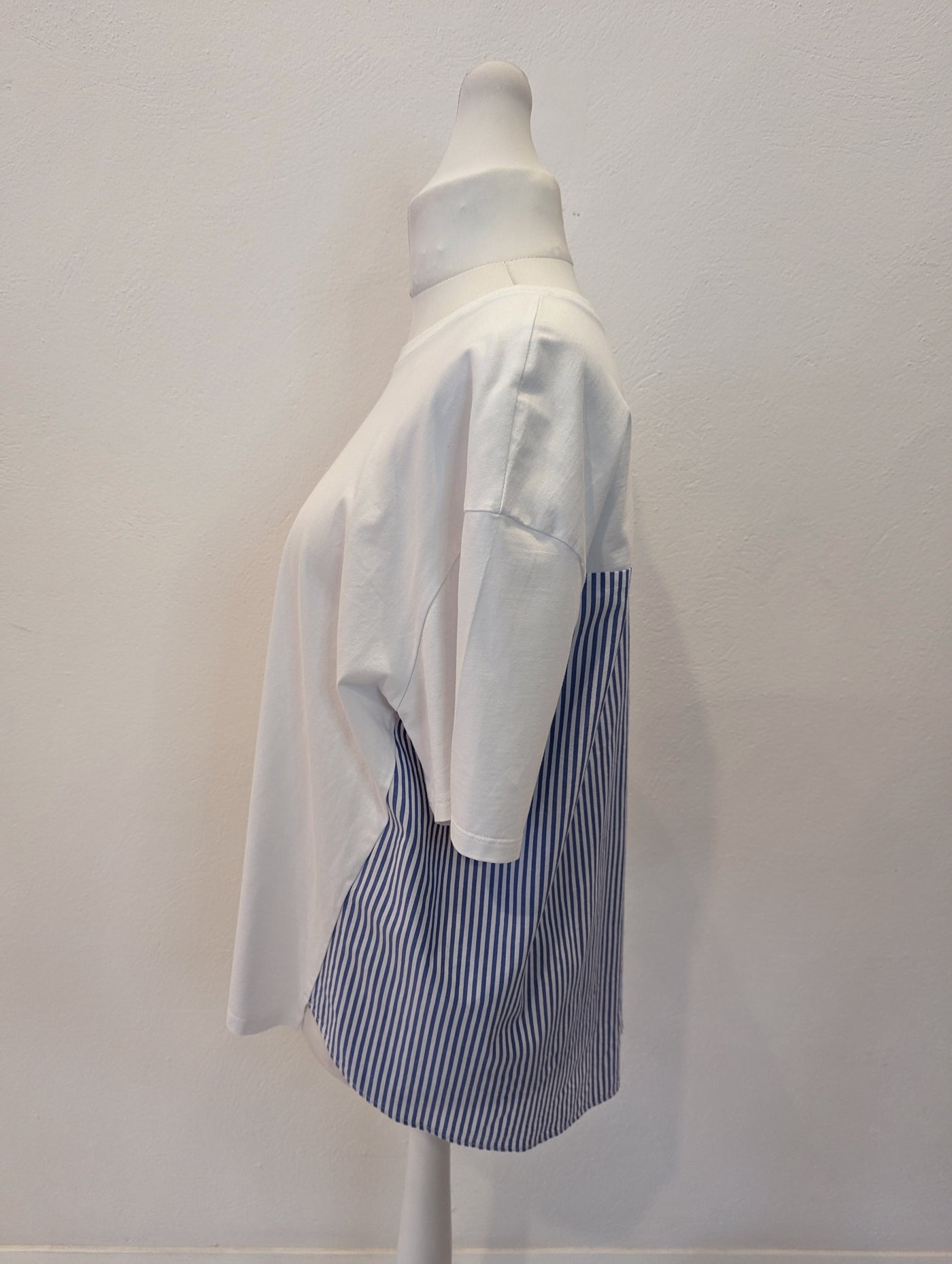 Zara White Stripe Shirt L