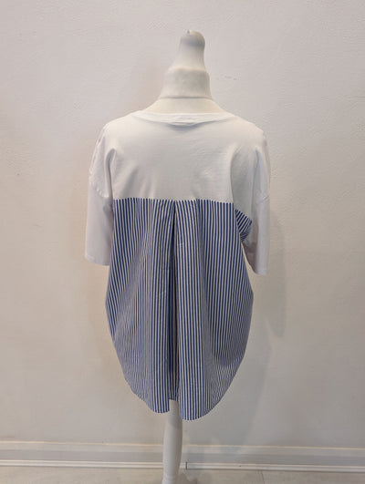 Zara White Stripe Shirt L