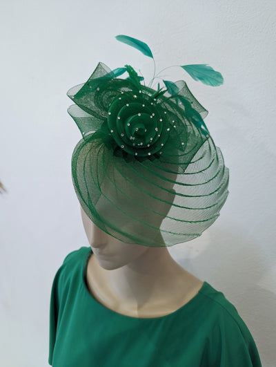 Cabotine Green Dress & Fascinator 44