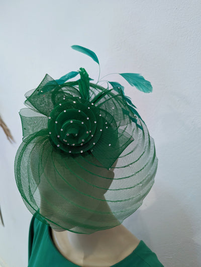 Cabotine Green Dress & Fascinator 44