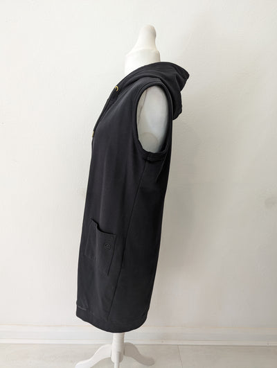 Zoso Black Sleeveless Hoodie M