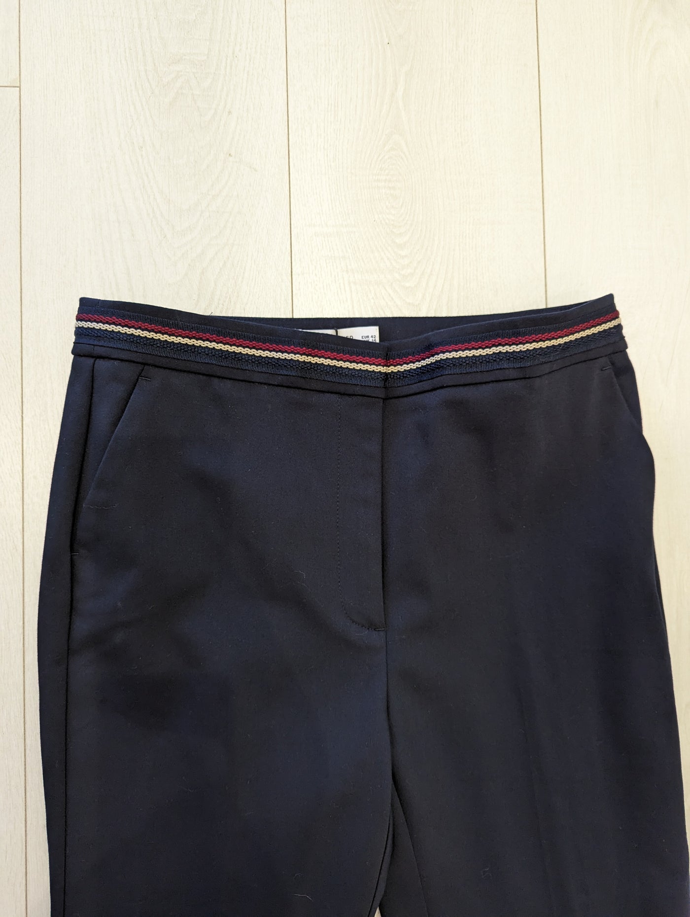 Reserved Navy Slim Leg Trousers 14 NWT £25