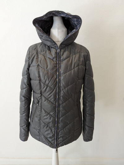 Taifun grey quilted hooded jacket 14