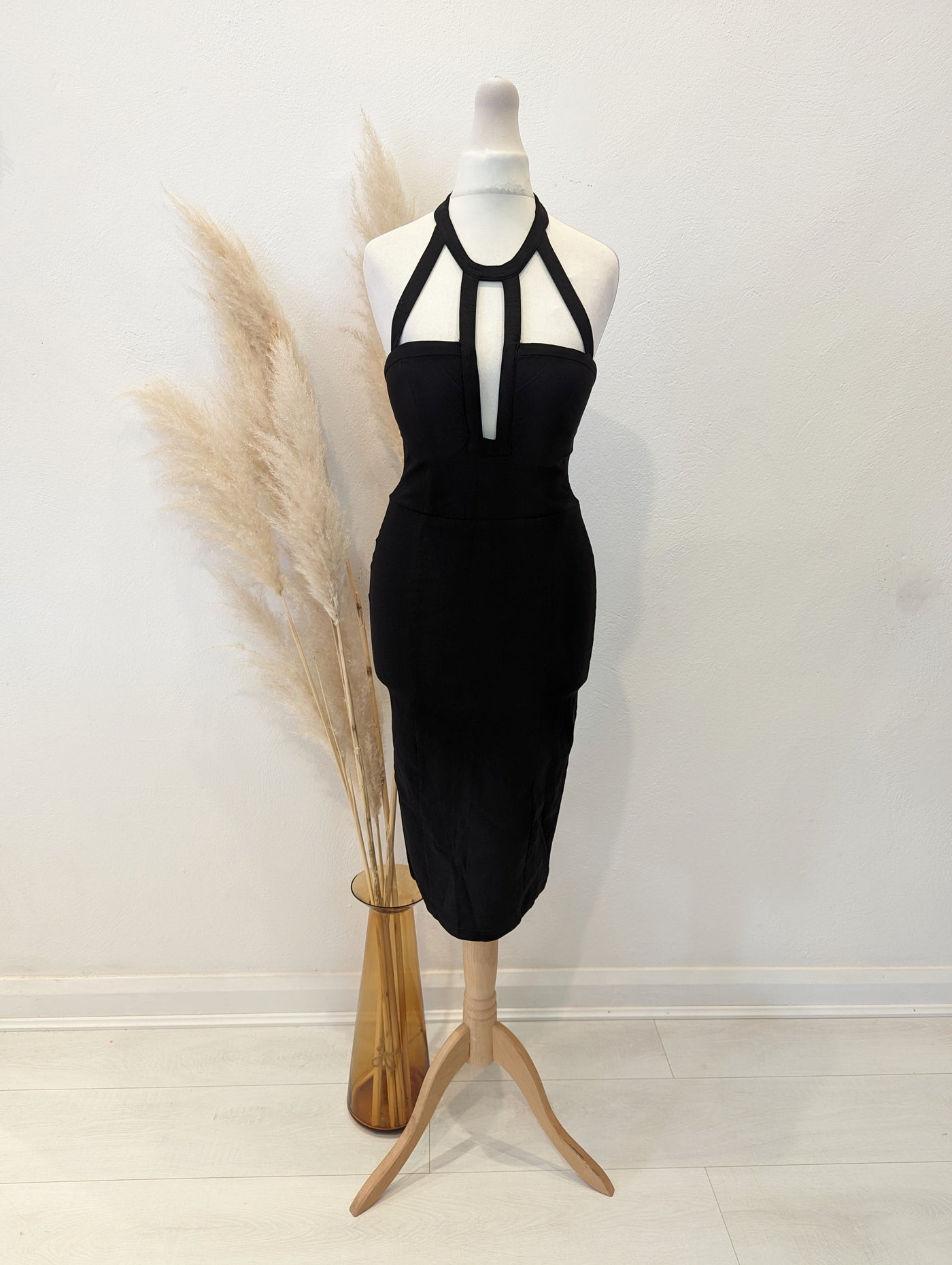 Rare London black halter dress 10 (small fit)