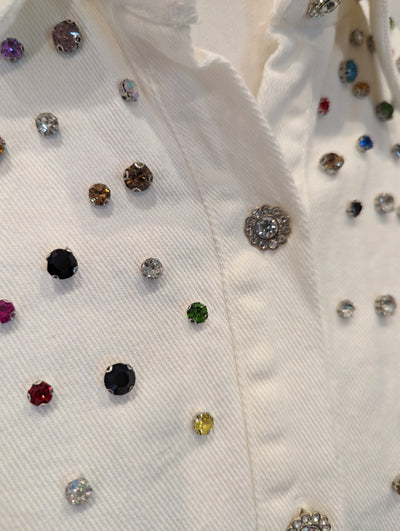 Bisou's Project White Gem Shirt S/M