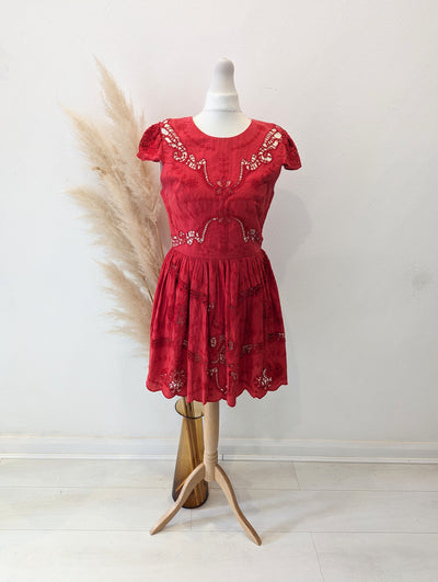 Alice + Olivia Red Dress 8