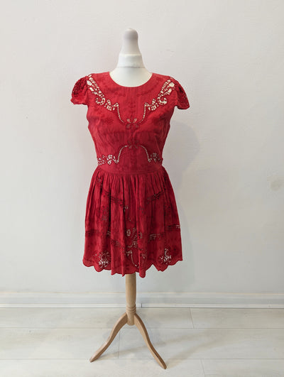 Alice + Olivia Red Dress 8