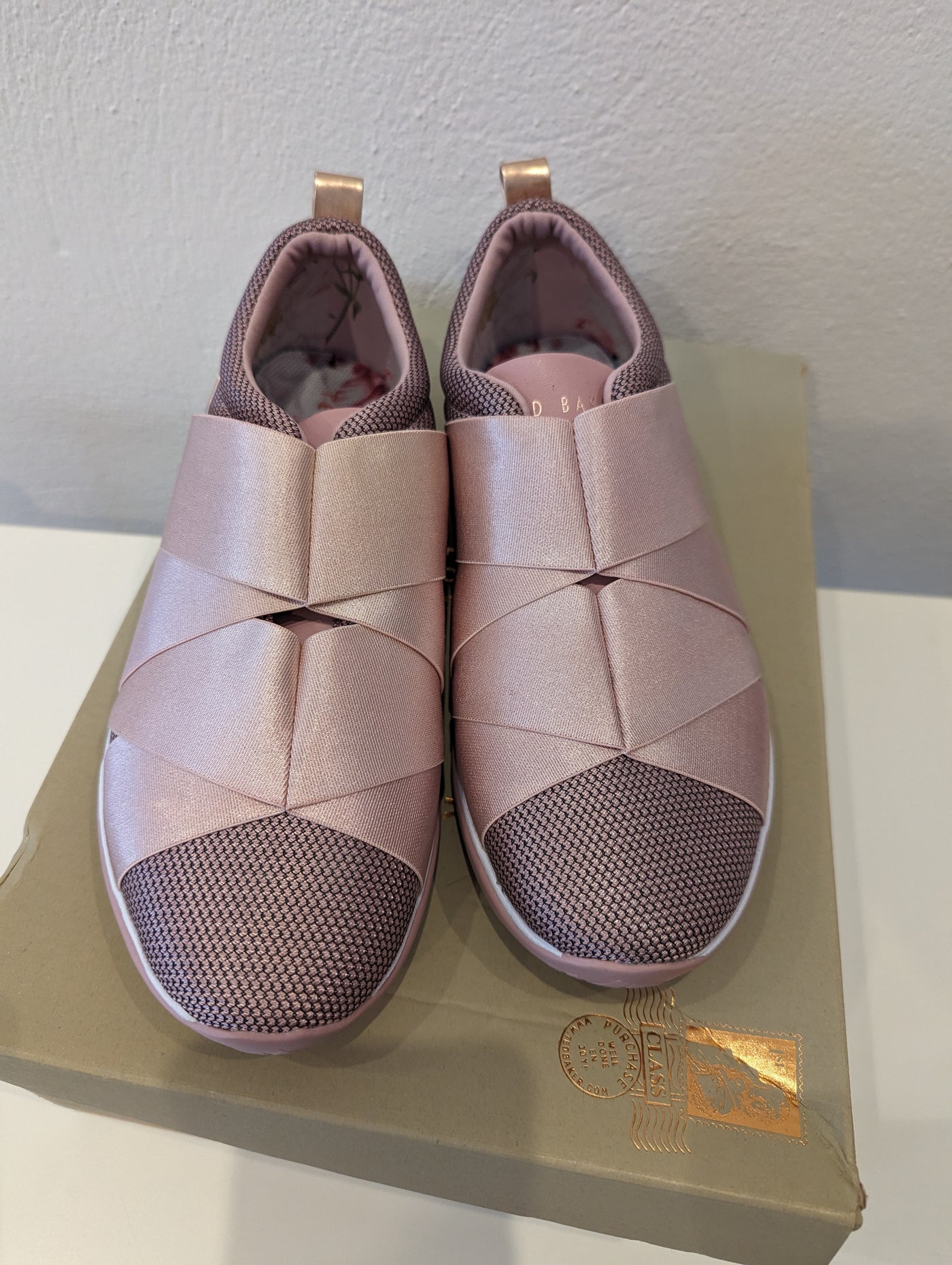 Ted Baker pink slip on trainers 5