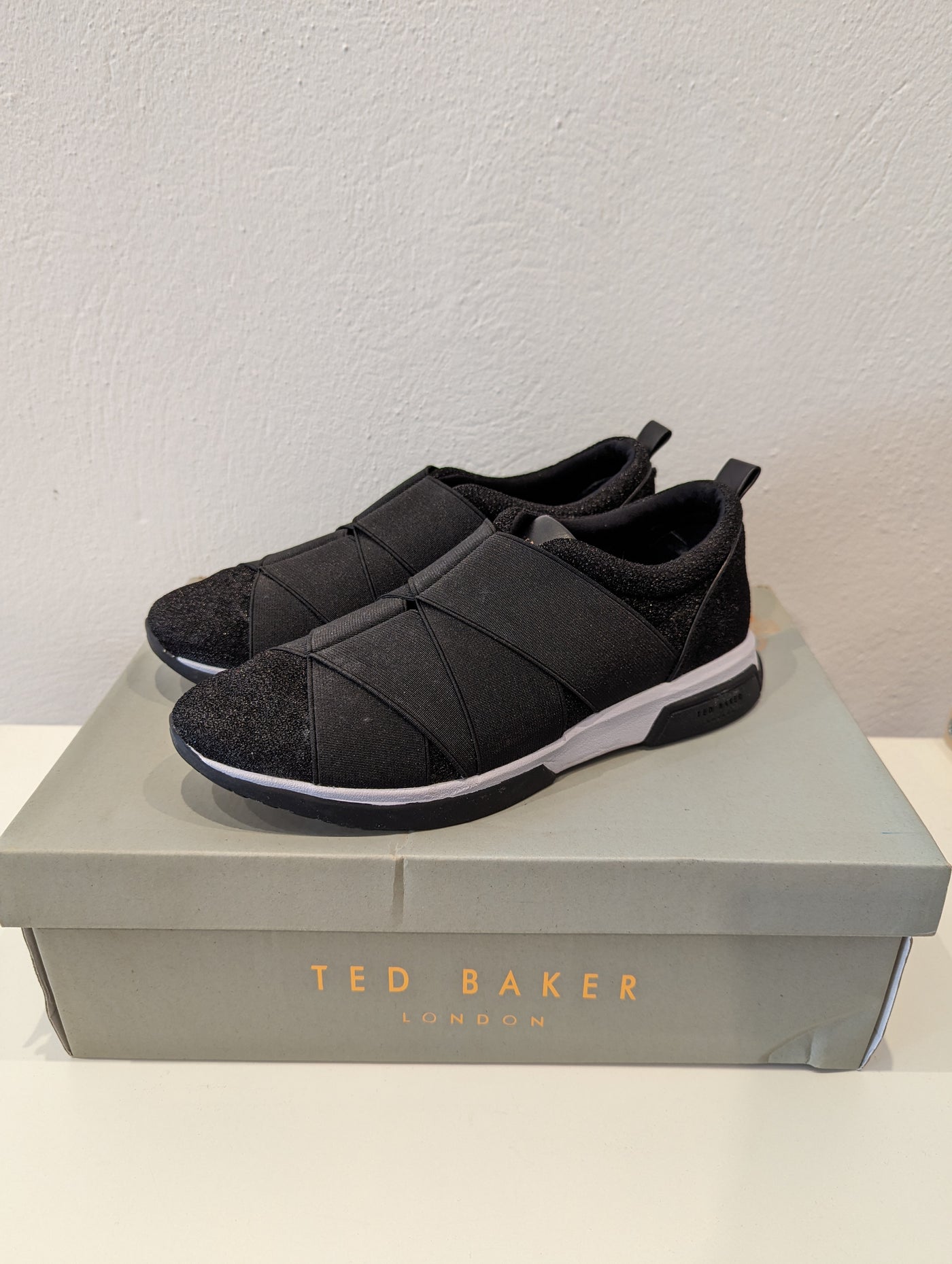 Ted Baker black slip on trainers 5