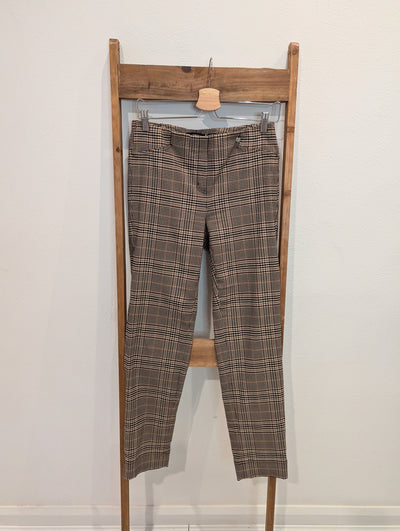 Robell Brown Check Trousers Size 14