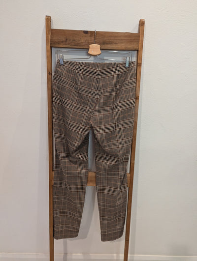 Robell Brown Check Trousers Size 14