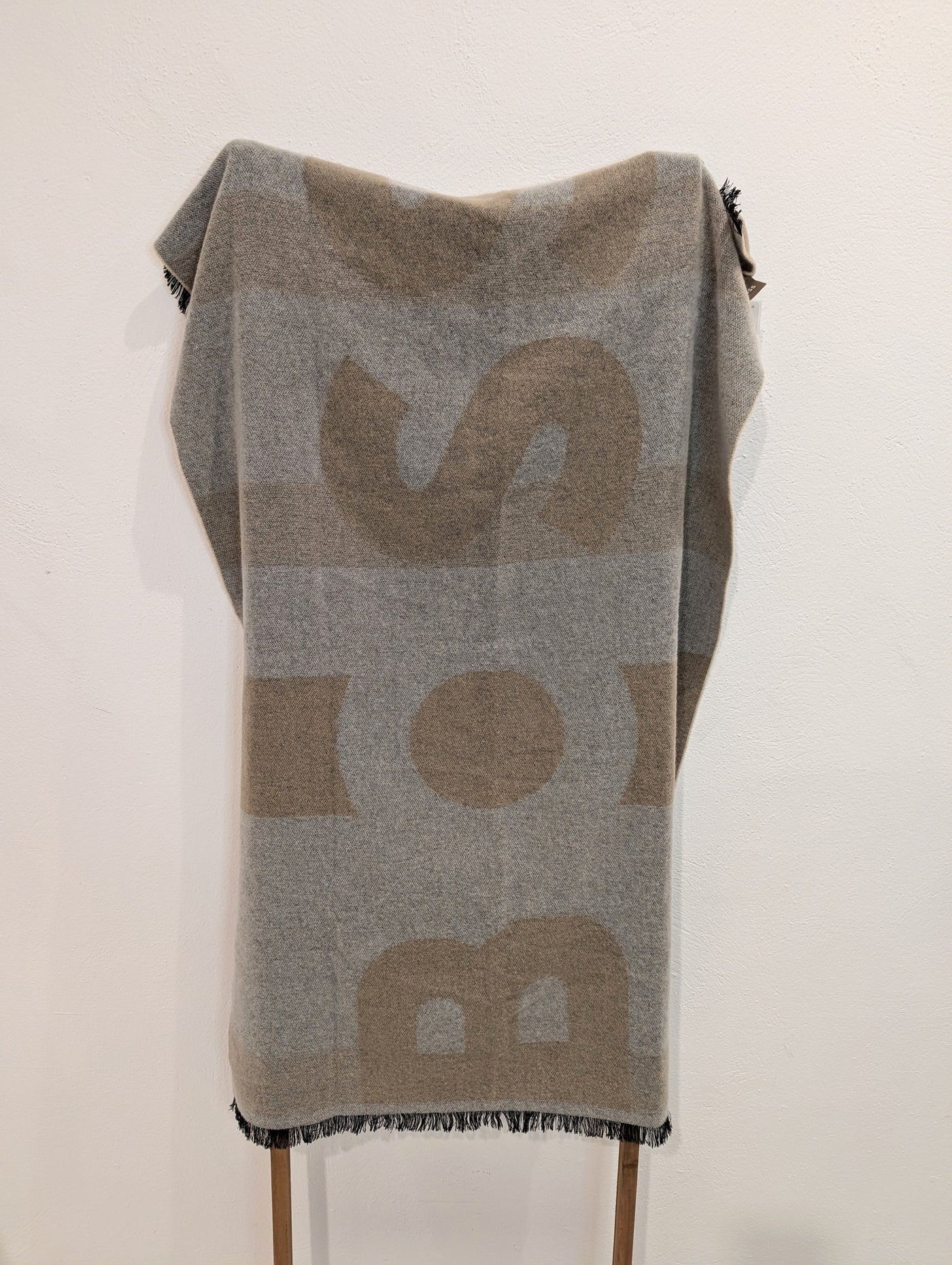 Boss Grey/Brown Wool Scarf RRP £120